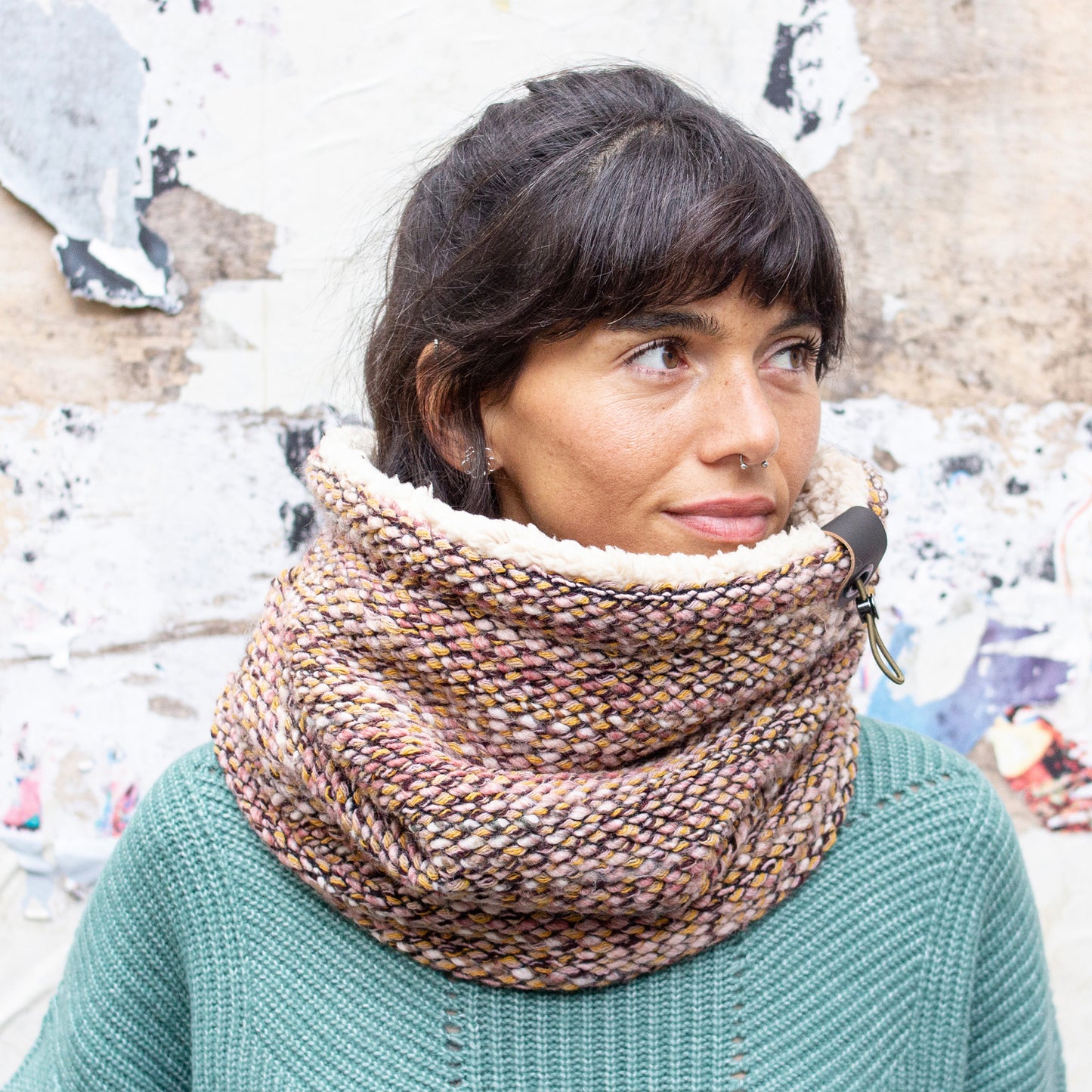 Moderner Schal aus italienischer Wolle mit Tartanmuster – lang